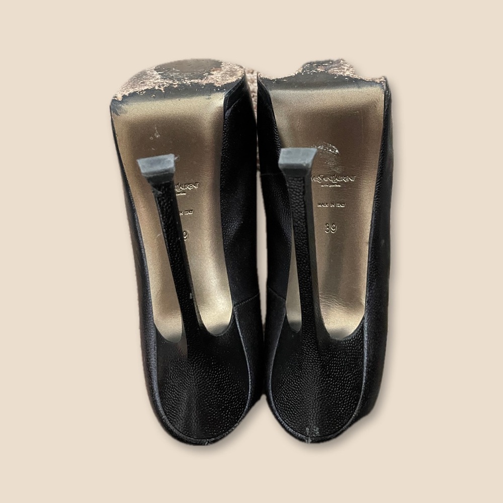 YSL black leather heels - Picture 6 of 6